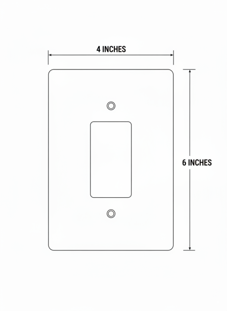 GFCI Outlet / Decora Rocker Light Switch Cover | 4x6 inch 3 Oversize Electrical Wall Cover Plate Extra Large Jumbo GFCI Receptacle Outlet Rocker Decora Paddle Switch 1 Gang