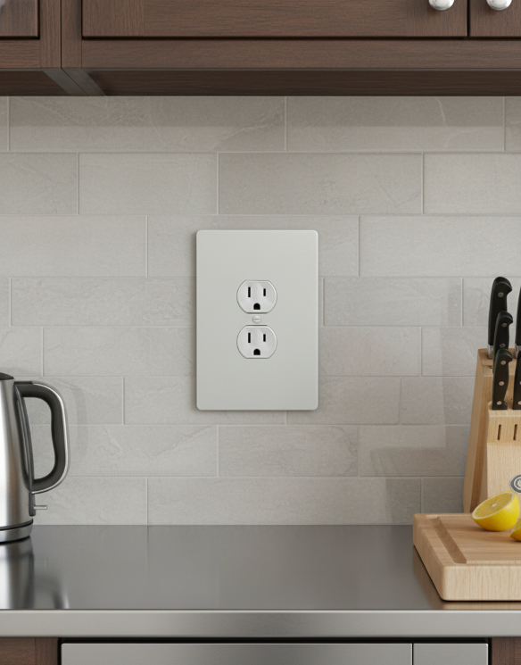 Duplex Electric Outlet Wall Plate, 4x6 inch 4 Oversize Electrical Wall Cover Plate Extra Large Jumbo Duplex Receptacle Outlet 1 Gang