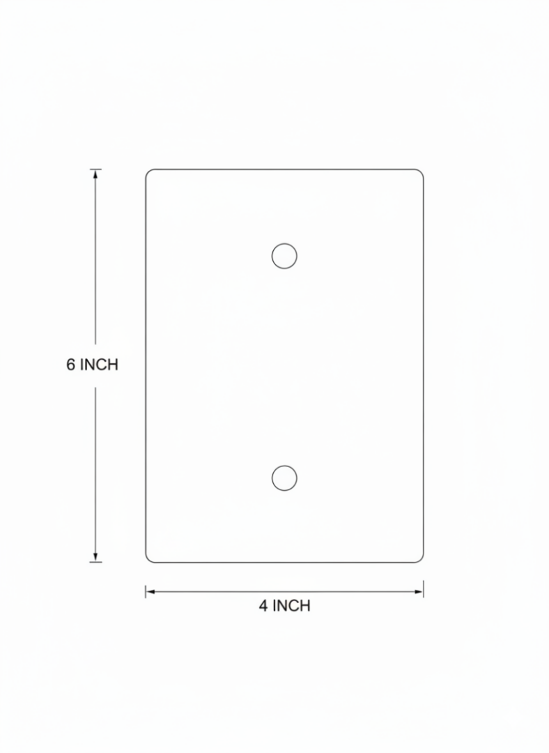Blank Electric Wall Plate, 4x6 inch 3 Oversize Electrical Wall Cover Plate Extra Large Jumbo Blank 1 Gang