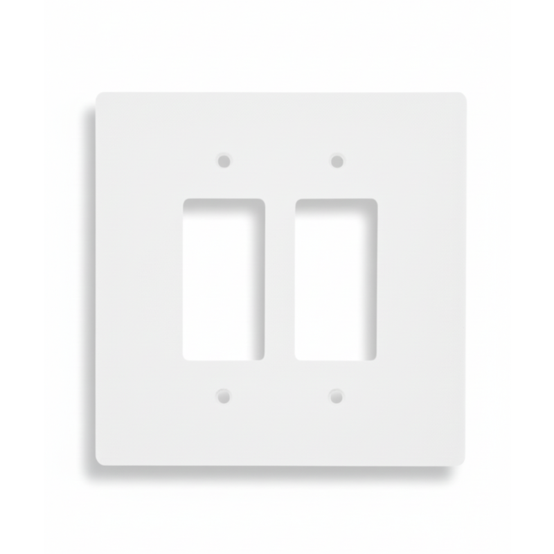 2 Gang Electric GFCI Outlet / Decora Rocker Switch Cover, 6x6 inch 1 Jumbo Electric Wall Plate