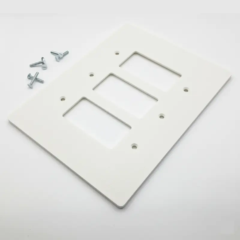 3 Gang Decora Rocker Light Switch / GFCI Outlet Wall Plate, 6x8 inch 2 Oversize Electrical Wall Cover Plate Extra Large Jumbo GFCI Receptacle Outlet Rocker Decora Paddle Switch 3 Gang