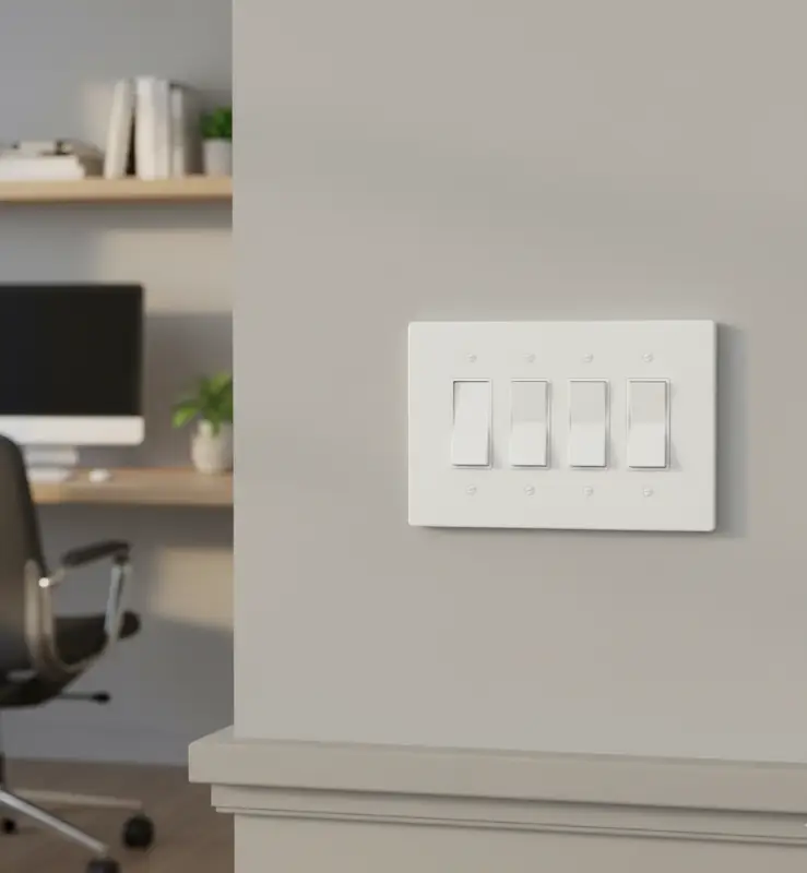 4 Gang Decora Light Switch / GFCI Outlet Wall Plate, 6x9-1/2 inch 5 Oversize Electrical Wall Cover Plate Extra Large Jumbo GFCI Receptacle Outlet Rocker Decora Paddle Switch 4 Gang