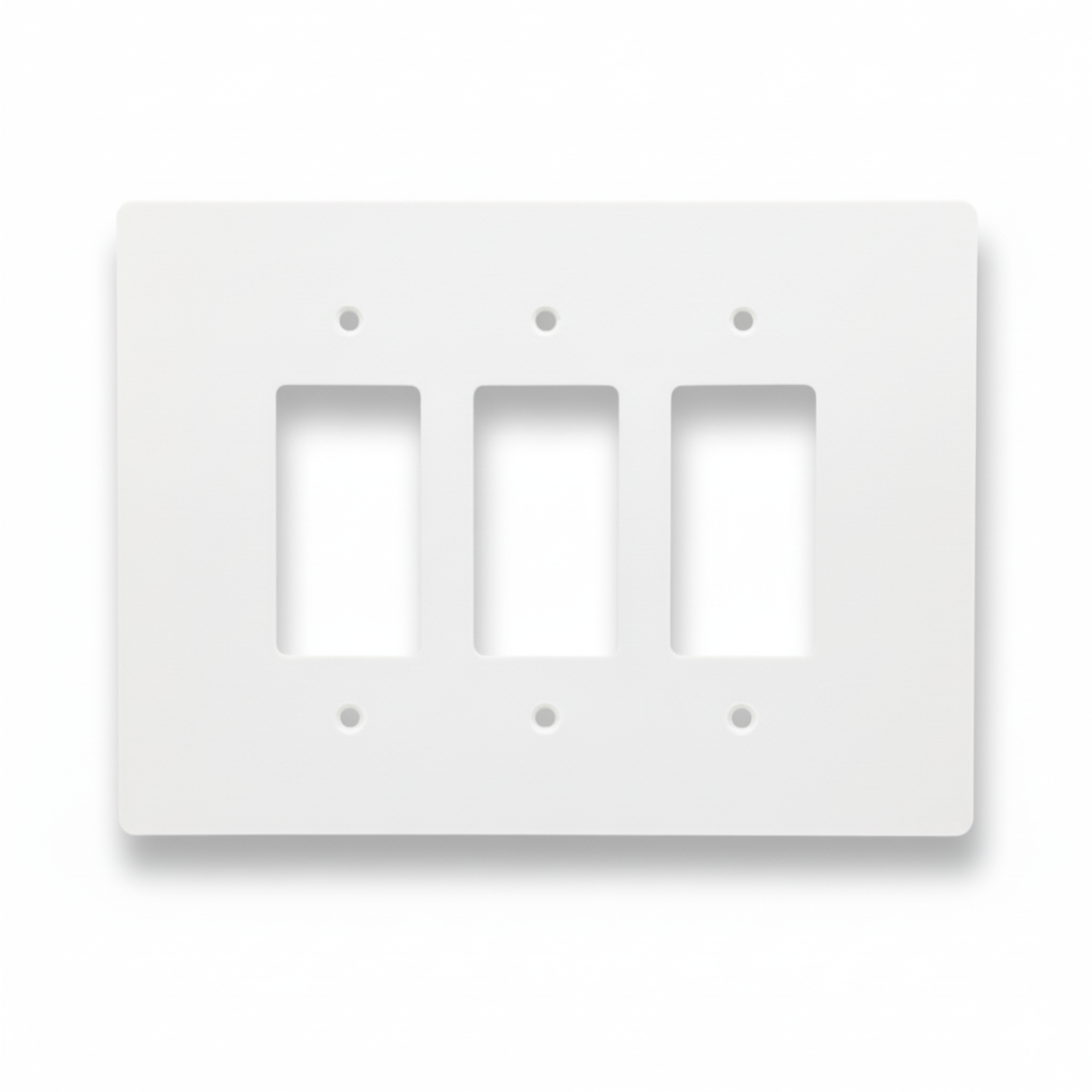 3 Gang Decora Rocker Light Switch / GFCI Outlet Wall Plate, 6x8 inch 1 Jumbo Electric Wall Plate