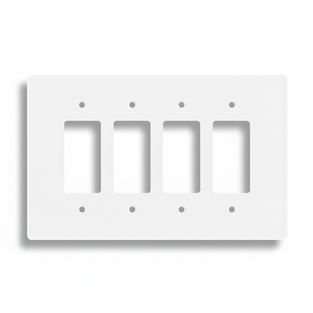 4 Gang Decora Light Switch / GFCI Outlet Wall Plate, 6x9-1/2 inch 1 Jumbo Electric Wall Plate