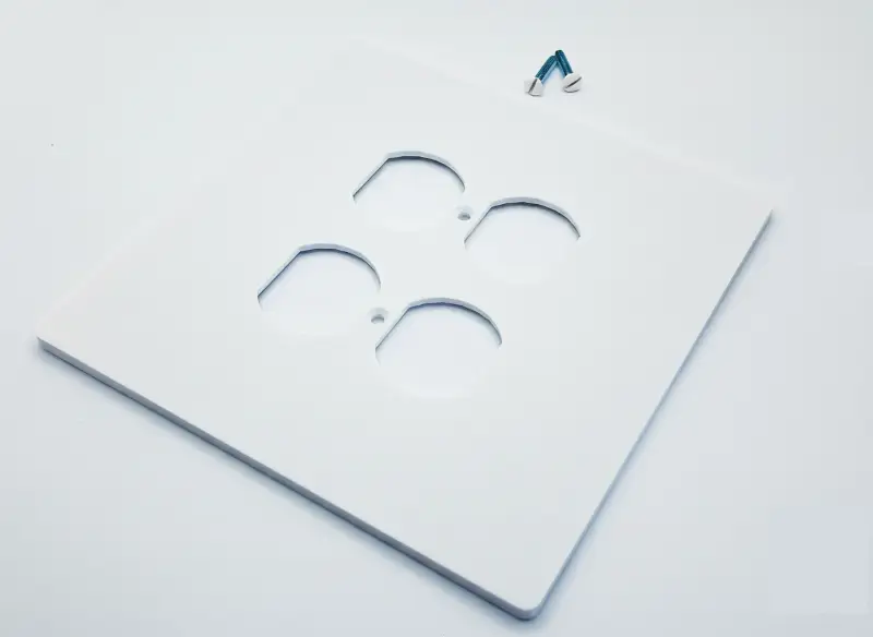2 Gang Duplex Electric Outlet Wall Plate, 6x6 inch 2 Oversize Electrical Wall Cover Plate Extra Large Jumbo Duplex Receptacle Outlet 2 Gang