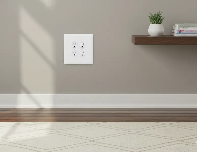 2 Gang Duplex Electric Outlet Wall Plate, 6x6 inch 5 Oversize Electrical Wall Cover Plate Extra Large Jumbo Duplex Receptacle Outlet 2 Gang