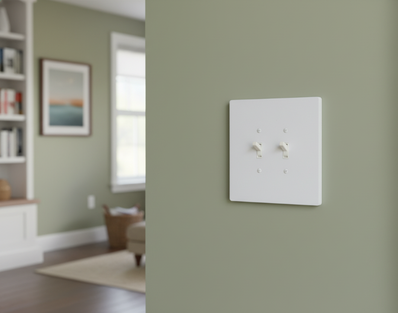 2 Gang Toggle Light Switch Cover, 6x6 inch 5 Oversize Electrical Wall Cover Plate Extra Large Jumbo Toggle Flip Light Switch 2 Gang