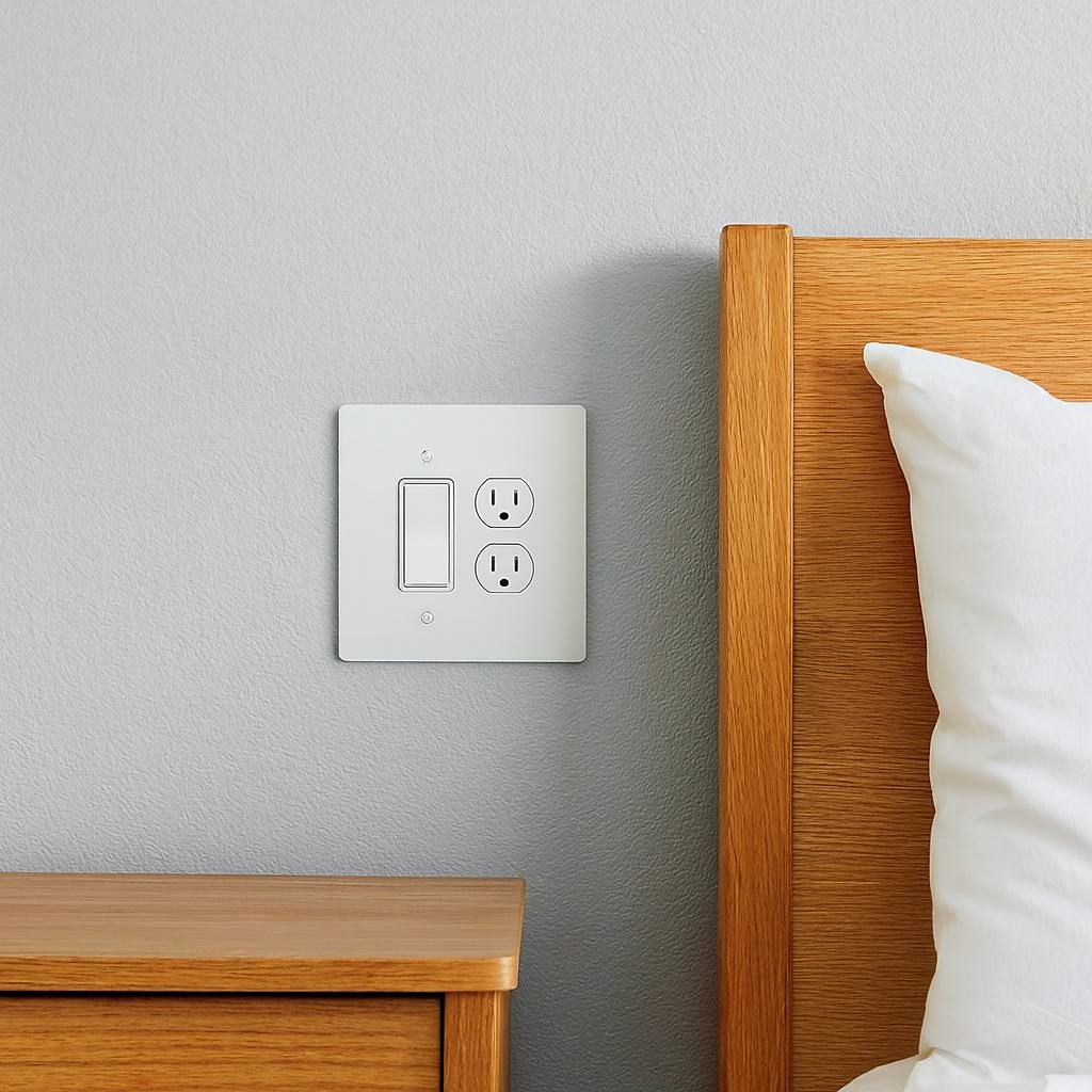 2 Gang Combination Duplex + Decora Rocker Switch Wall Plate, 6x6 inch 7 Oversize Combination Electrical Wall Cover Plate Extra Large Jumbo Duplex Receptacle Outlet GFCI Receptacle Outlet Rocker Decora Paddle Switch 2 Gang