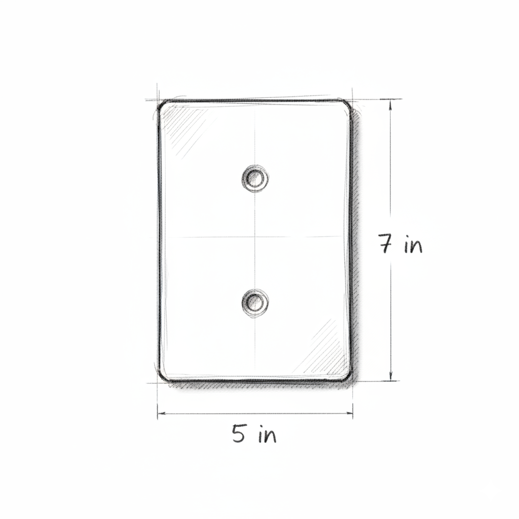 Blank Electric Wall Plate, 5x7 inch 4 Oversize Electrical Wall Cover Plate Extra Large Jumbo Blank 1 Gang