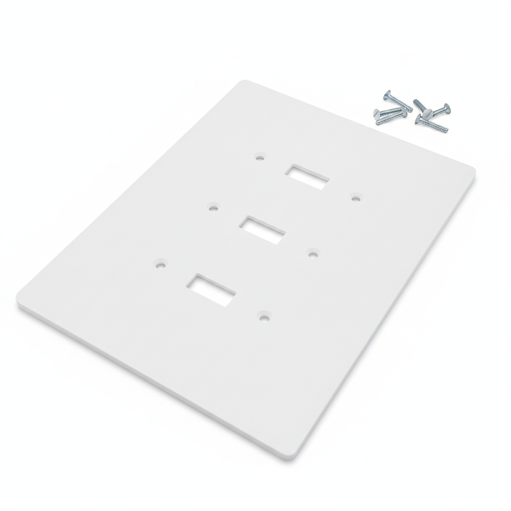 3 Gang Toggle Light Switch Cover, 6x8 inch 5 Oversize Electrical Wall Cover Plate Extra Large Jumbo Toggle Flip Light Switch 3 Gang