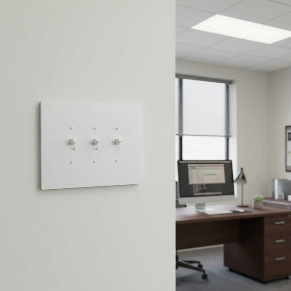 3 Gang Toggle Light Switch Cover, 6x8 inch 4 Oversize Electrical Wall Cover Plate Extra Large Jumbo Toggle Flip Light Switch 3 Gang