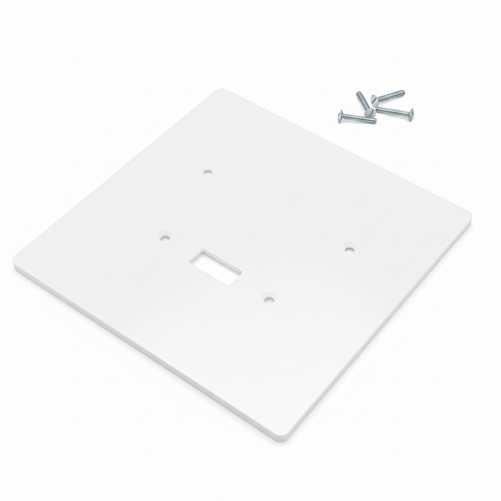 2 Gang Combination Toggle Light Switch + Blank Wall Plate, 6x6 inch 2 Oversize Combination Electrical Wall Cover Plate Extra Large Toggle Flip Light Switch and Blank 2 Gang