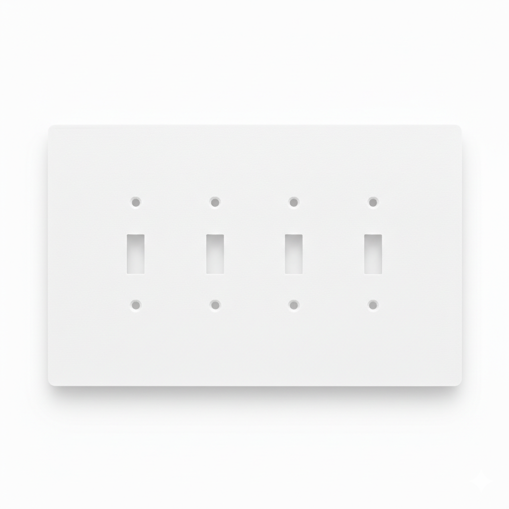 4 Gang Toggle Light Switch Cover, 6x9-1/2 inch 1 Jumbo Light Switch Cover