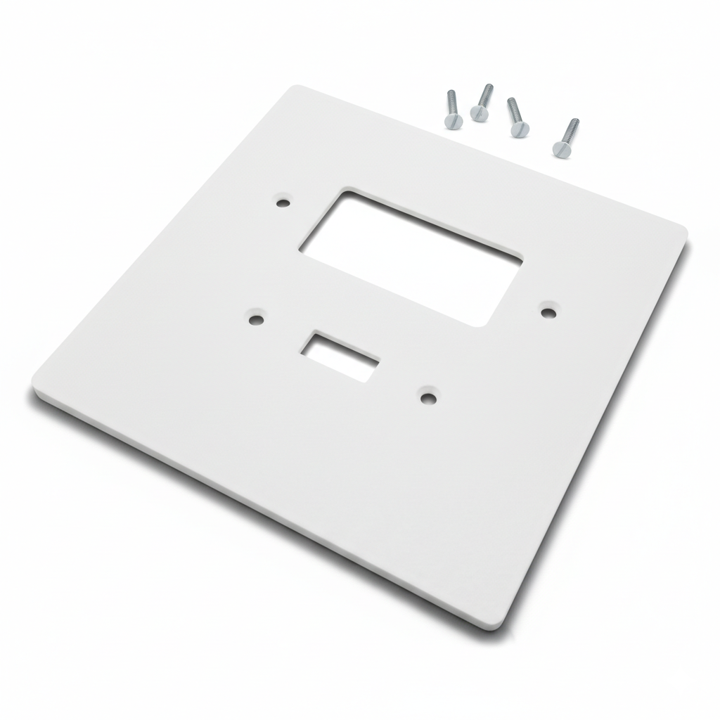 2 Gang Combination Toggle Light Switch + GFCI Outlet Wall Plate, 6x6 inch 2 Oversize Combination Electrical Wall Cover Plate Extra Large Toggle Flip Light Switch and GFCI Receptacle Outlet Rocker Decora Paddle Switch 2 Gang