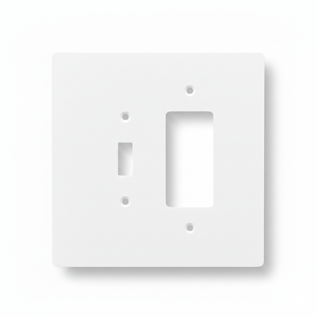 2 Gang Combination Toggle Light Switch + GFCI Outlet Wall Plate, 6x6 inch 1 Jumbo Electric Wall Plate
