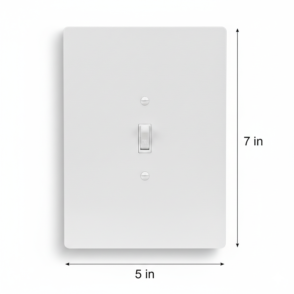 Toggle Light Switch Cover, 5x7 inch 3 Oversize Electrical Wall Cover Plate Extra Large Jumbo Toggle Flip Light Switch 1 Gang