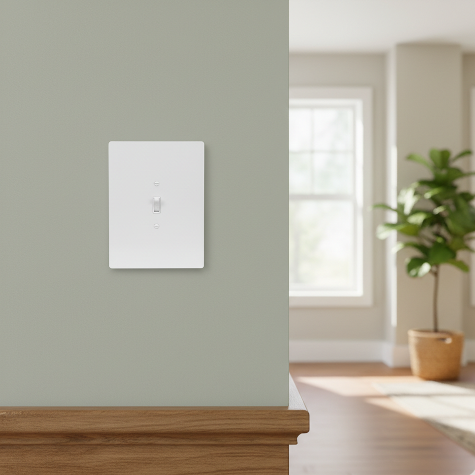 Toggle Light Switch Cover, 5x7 inch 4 Oversize Electrical Wall Cover Plate Extra Large Jumbo Toggle Flip Light Switch 1 Gang