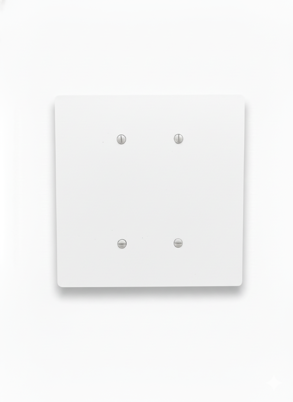 2 Gang Blank Electric Wall Plate, 6x6 inch 1 Jumbo Electric Wall Plate