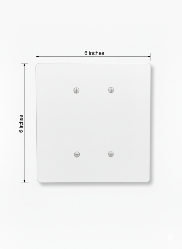 2 Gang Blank Electric Wall Plate, 6x6 inch 4 Oversize Electrical Wall Cover Plate Extra Large Jumbo Blank 2 Gang