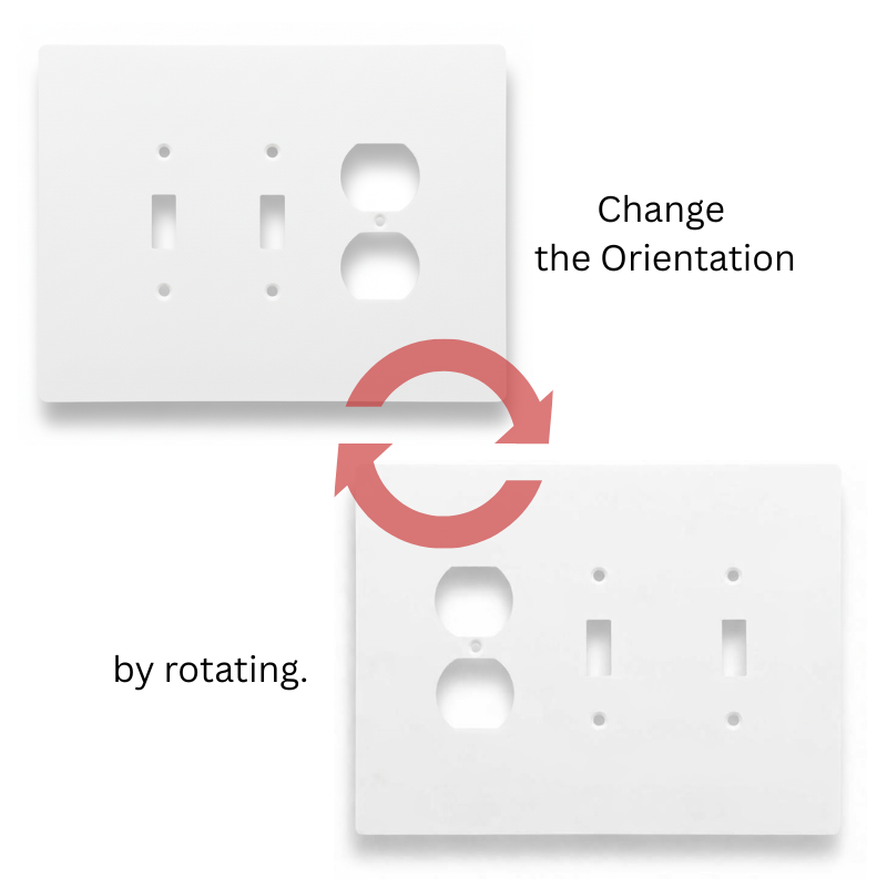 3 Gang Combination Toggle Light Switch + Duplex Outlet Wall Plate, 6x8 inch 5 Oversize Combination Electrical Wall Cover Plate Extra Large Jumbo Duplex Receptacle Outlet and Toggle Flip Light Switch 3 Gang