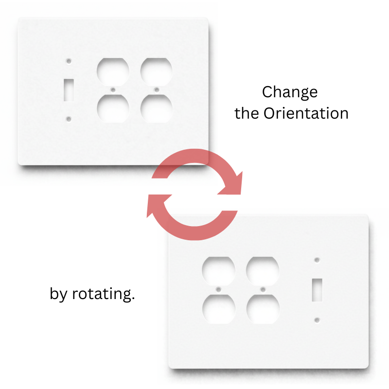 3 Gang Combination Toggle Light Switch + Duplex Outlet Wall Plate, 6x8 inch 5 Oversize Combination Electrical Wall Cover Plate Extra Large Jumbo Duplex Receptacle Outlet and Toggle Flip Light Switch 3 Gang