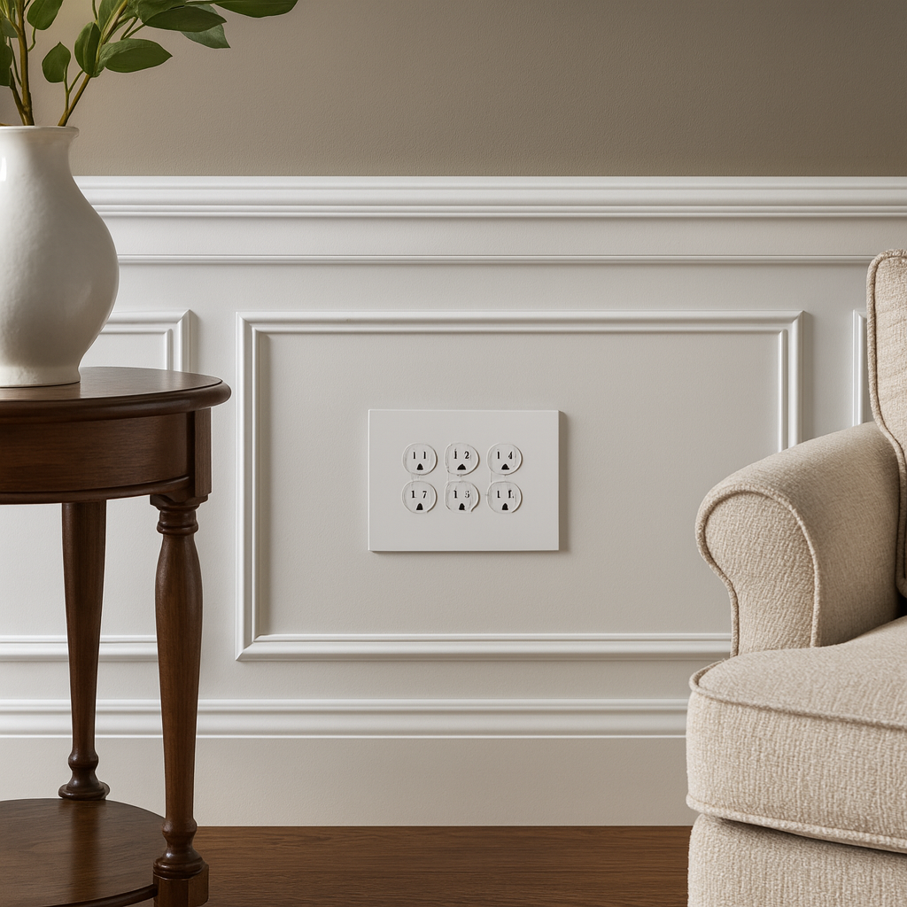 3 Gang Duplex Electric Outlet Wall Plate, 6x8 inch 3 Oversize Electrical Wall Cover Plate Extra Large Jumbo Duplex Receptacle Outlet 3 gang