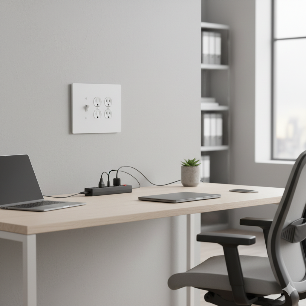 3 Gang Combination Toggle Light Switch + Duplex Outlet Wall Plate, 6x8 inch 4 Oversize Combination Electrical Wall Cover Plate Extra Large Jumbo Duplex Receptacle Outlet and Toggle Flip Light Switch 3 Gang