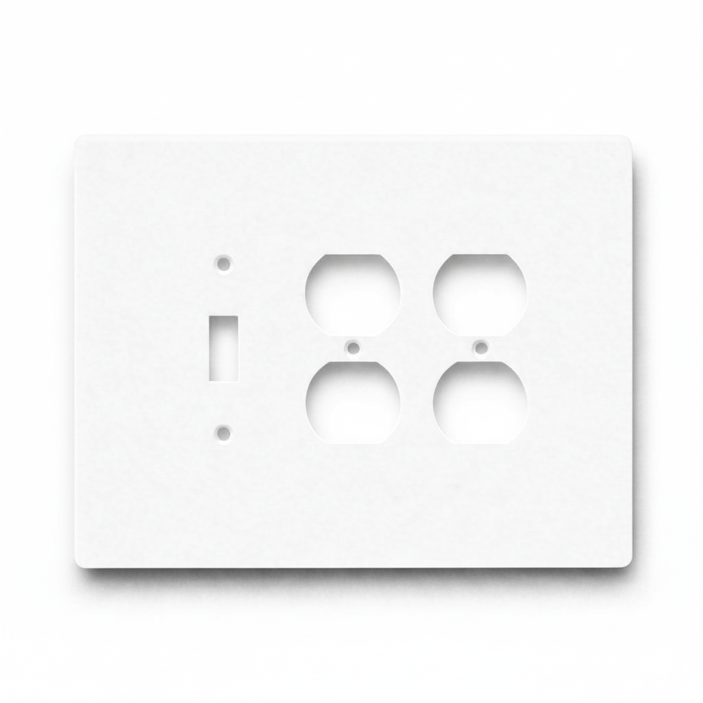 3 Gang Combination Toggle Light Switch + Duplex Outlet Wall Plate, 6x8 inch 1 Jumbo Electric Wall Plate