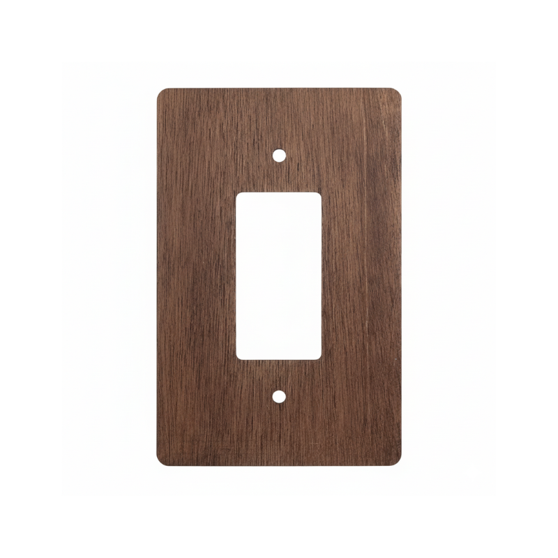 GFCI / Decora Light Switch Cover - Hardwood, Dark Brown, 4×6 inch 1 Decorative hardwood wall plate