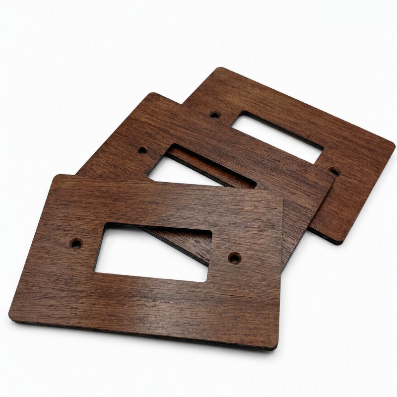 GFCI / Decora Light Switch Cover - Hardwood, Dark Brown, 4×6 inch 7 Decorative Hardwood Wall Plate