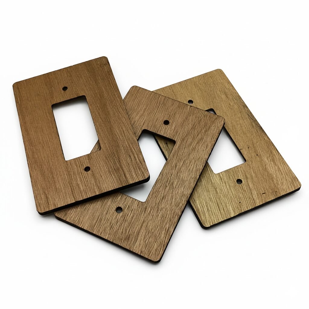 GFCI / Decora Light Switch Cover - Hardwood, 4×6 inch 6 Jumbo Wall Plates