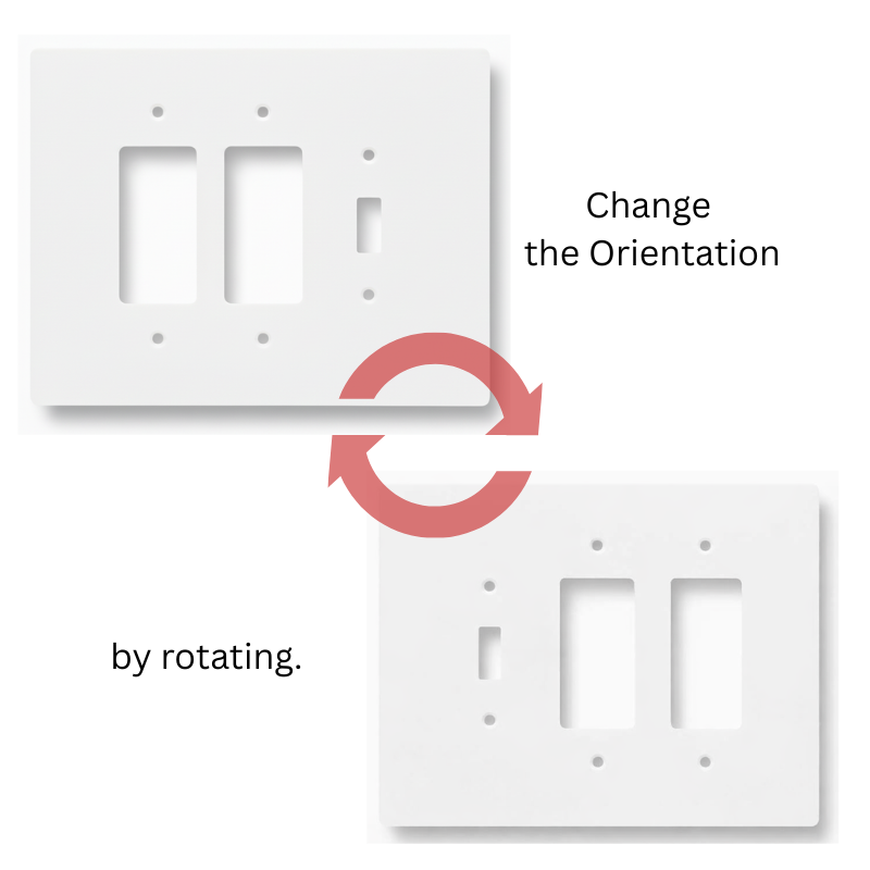 3 Gang Combination Toggle Light Switch + GFCI Outlet Wall Plate, 6x8 inch 6 Oversize Combination Electrical Wall Cover Plate Extra Large Jumbo GFCI Receptacle Outlet Rocker Decora Paddle Switch and Toggle Flip Light Switch 3 gang