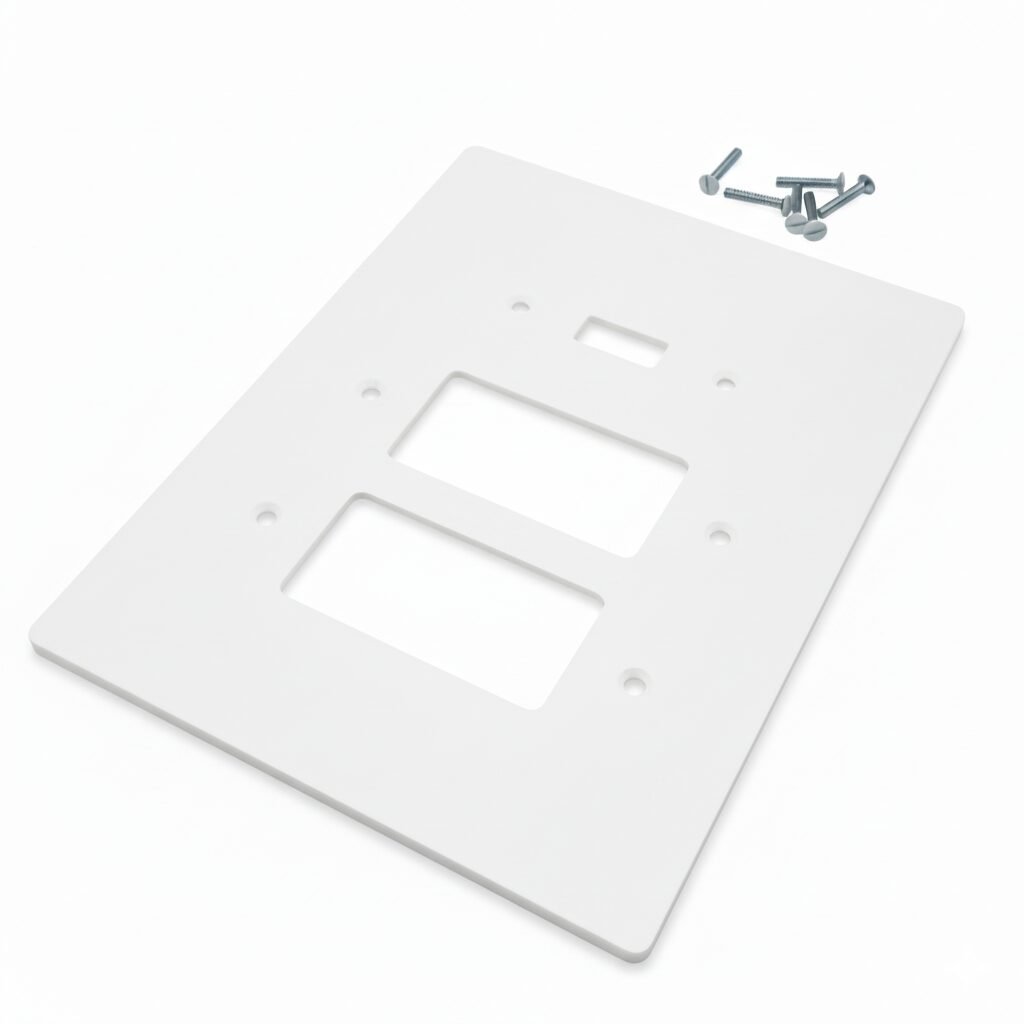 3 Gang Combination Toggle Light Switch + GFCI Outlet Wall Plate, 6x8 inch 3 Oversize Combination Electrical Wall Cover Plate Extra Large Jumbo GFCI Receptacle Outlet Rocker Decora Paddle Switch and Toggle Flip Light Switch 3 gang