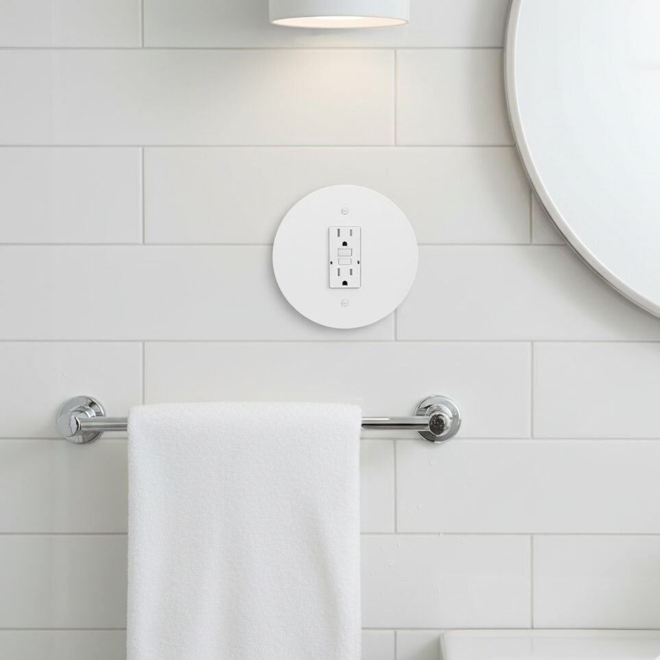 Decora / GFCI Outlet Cover Wall Plate D6" Jumbo White 5 Oversized Electrical Wall Plate
