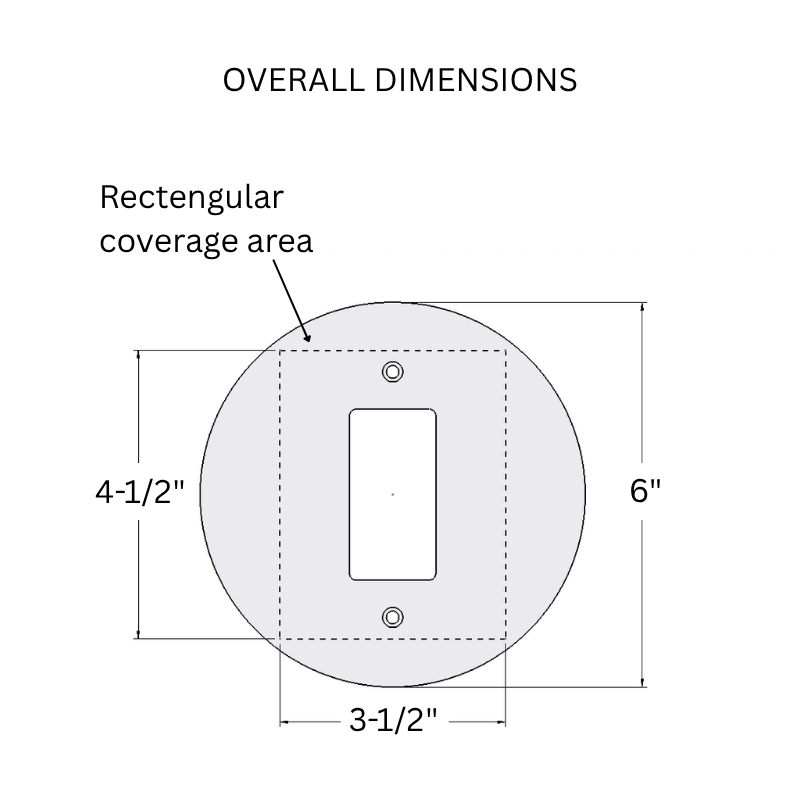 Decora / GFCI Outlet Cover Wall Plate D6" Jumbo White 4 Oversized Electrical Wall Plate
