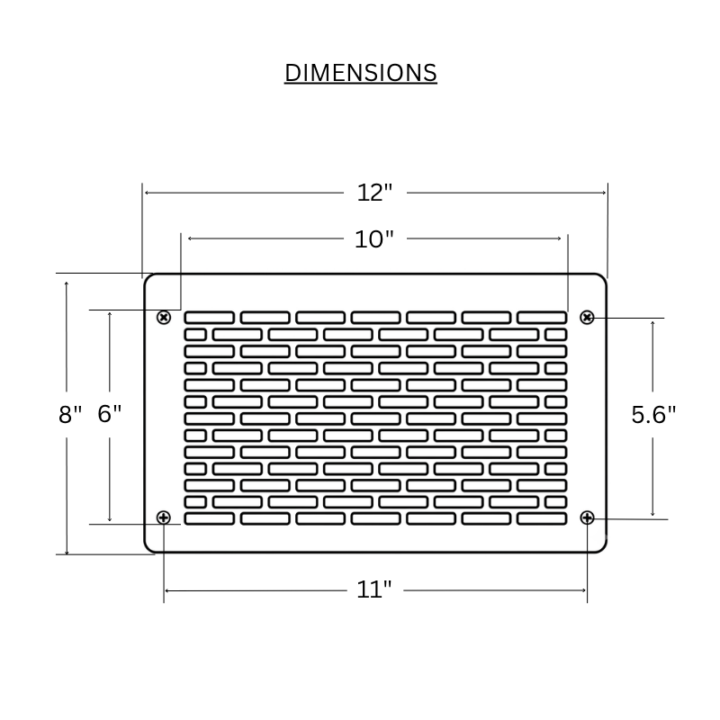12x8 Air Vent Cover – Decorative Brick Pattern, Laminated Hardwood 2 decorative HVAC vent cover