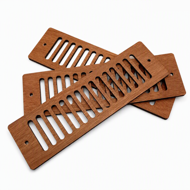 10x3 Cabinet Vent Cover – Decorative Modern Laminated Hardwood 6 Cabinet Vent Cover