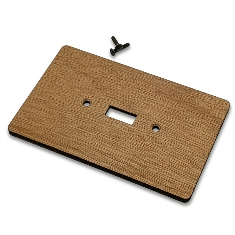 Toggle Light Switch Cover - Hardwood, 4×6 inch 2 Decorative hardwood wall plate